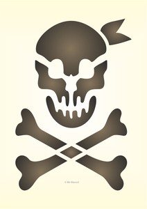 Details Zu Mr Stencil Maler Wandschablone Wandschablonen Schablone Pirat Totenkopf 2