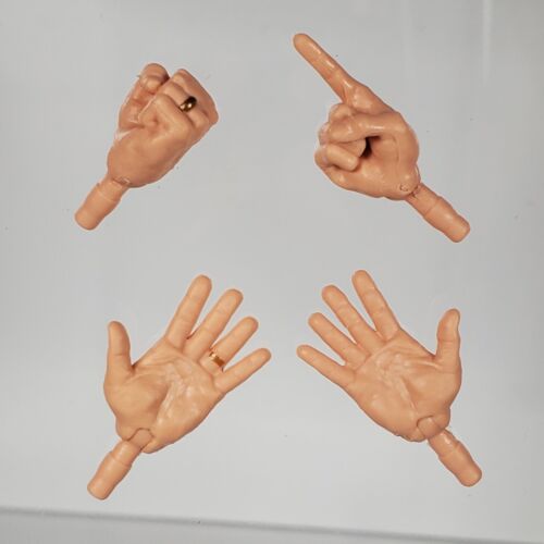 MARVEL LEGENDS MALE POINT HAND FIST SET WEDDING RING CUSTOM KITBASH FIGURE 4pc - Picture 2 of 3