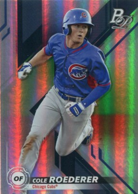 2019 BOWMAN PLATINUM RC COLE ROEDERER CHICAGO CUBS ROOKIE - A582
