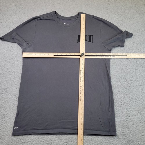 Camisa Nike Para Hombre Talla Grande Gris Manga Corta Cuello Redondo Just Do It Logo Camiseta - Imagen 5 de 14