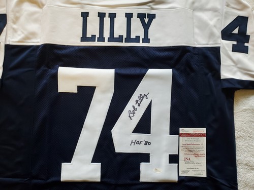 Bob Lilly SIGNED Navy #74 Jersey - JSA James Spence Authentication Autograph - Picture 2 of 12