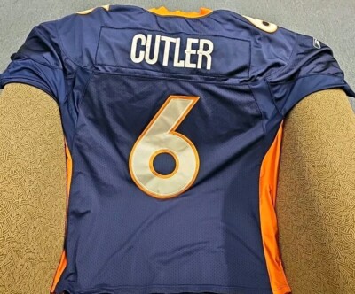 NFL Reebok Authentic Stitched Broncos #6 Jay Cutler Captains