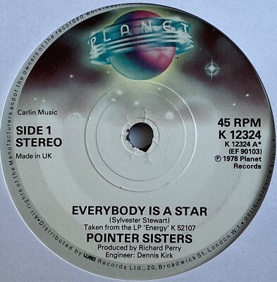 Pointer Sisters - Everybody Is A Star - 7'' Vinyl Single