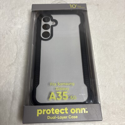 ONN Protective Grip Case Samsung Galaxy A35 5G Dual Layer 10' Drop Protection