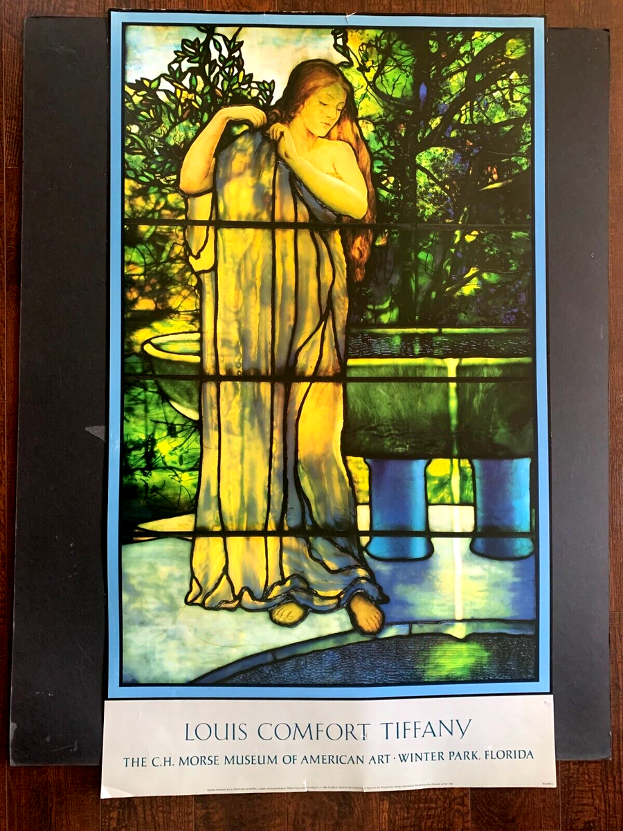 Louis Comfort Tiffany Young Woman at Fountain (Aurora) Original