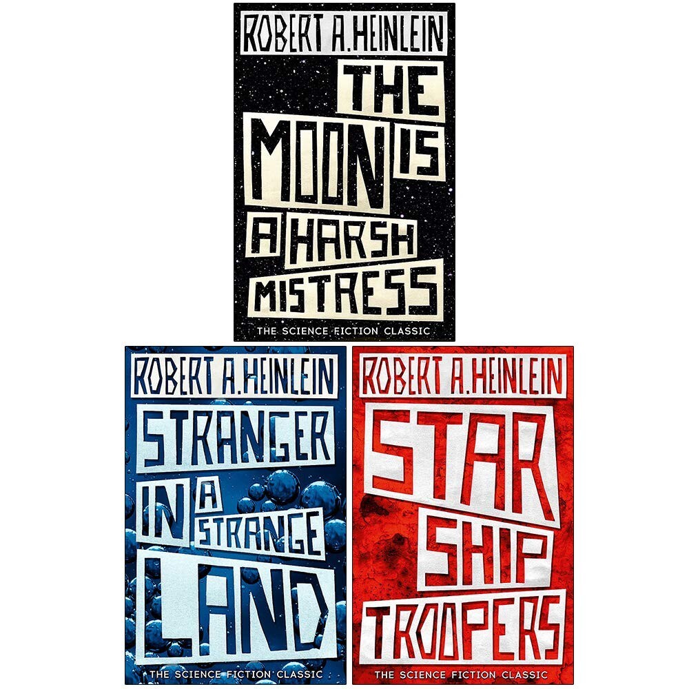 Robert A. Heinlein Collection 3 Books Set Moon is Harsh Mistress, Starship Troop