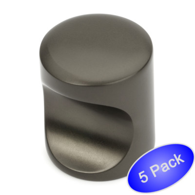 *5 Pack* Cosmas Cabinet Hardware Graphite Contemporary Finger Pull #3312GPH