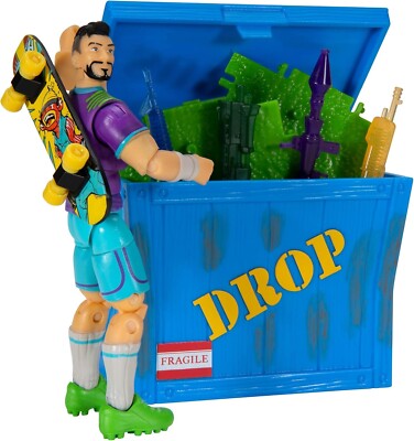 FORTNITE Solo Mode Midfield Figure Supply Crate Collectible Accessory Set Bundle