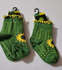 John Deere Green Size 6-12 Month 2 pair socks NWT