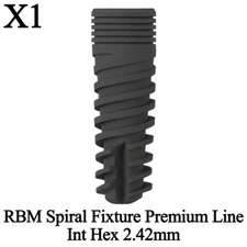 1pcs Dental RBM Spiral Fixture Premium Line Int Hex 2.42mm Connection Titanium