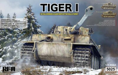 RYEFIELD MODEL RFM RM-5025 1/35 Tiger I Early Production W/ Full Interior