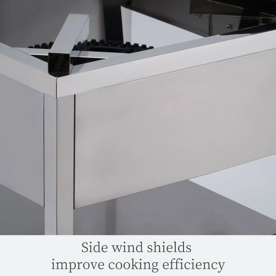 不锈钢 200,000 BTU 丙烷燃烧器燃气灶户外烹饪 — 第 3/4 张图片