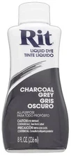 Charcoal Grey gray RIT Fabric Liquid DYE 8 ounce BOTTLE dark gray 88620