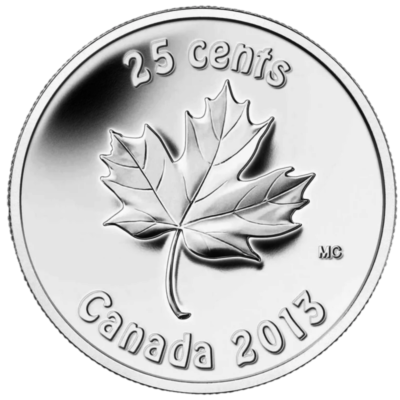 🇨🇦 Rare Canada MAPLE LEAF quarter 25 cents Uncirculated