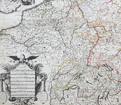 1692 Jaillot Large Antique Map of Allemagne or German Empire