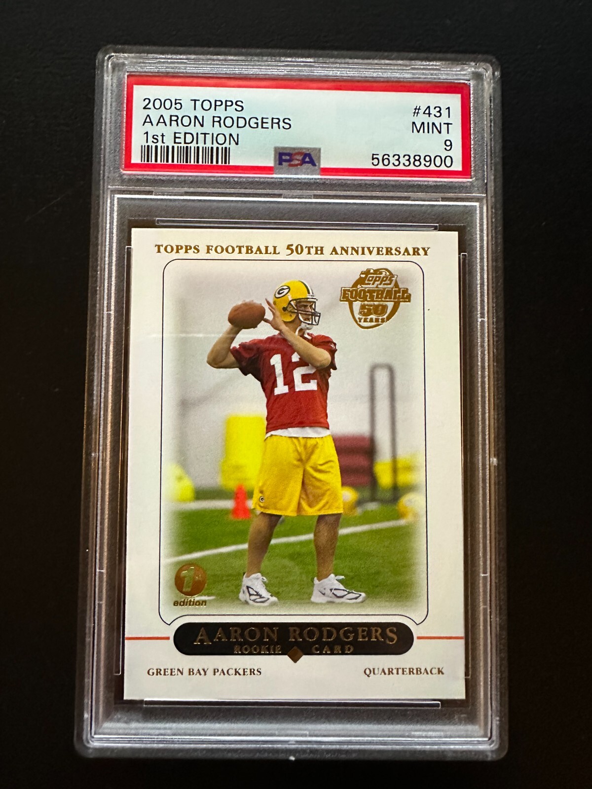 2005 Topps Aaron Rodgers 1st Edition Rookie Card RC #431 PSA 9
