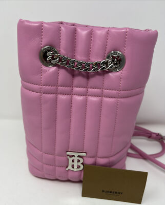 Burberry Quilted Lola Mini Backpack Pink Auth | eBay