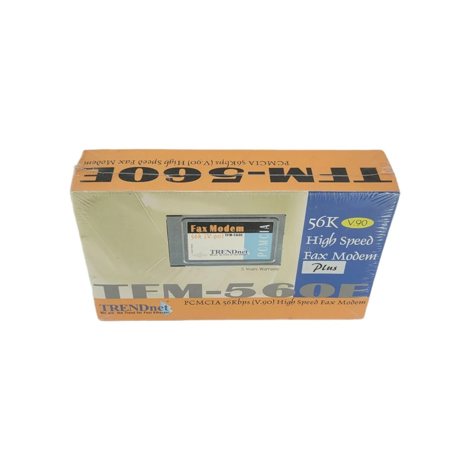 Trendnet 56Kbps PCMCIA Fax Modem TFM-560E - Dial-Up Internet Access - Sealed Box - Image 3 of 4