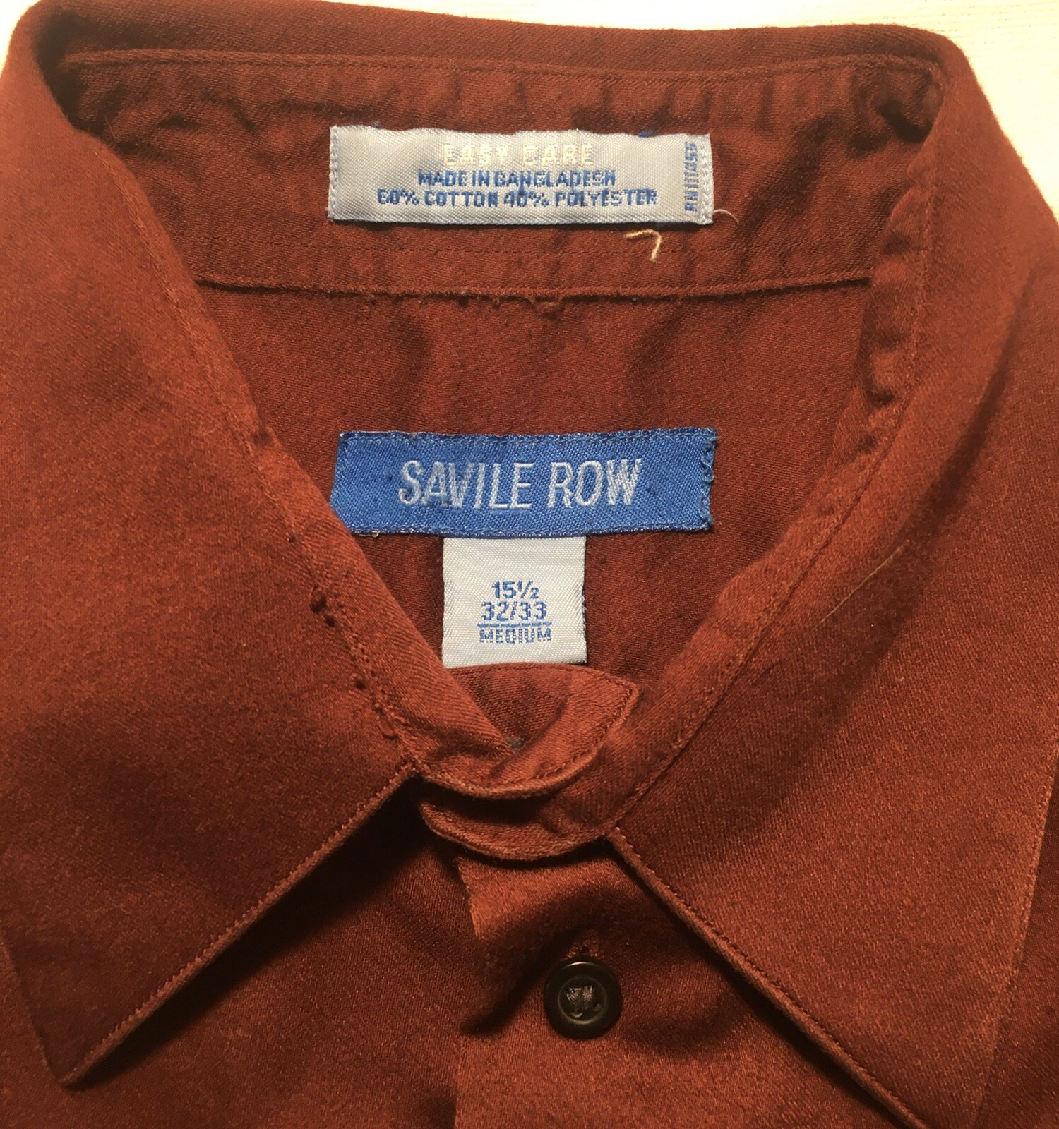 FILA Camicia elegante uomo Savile Row manica lunga taglia media 15 5