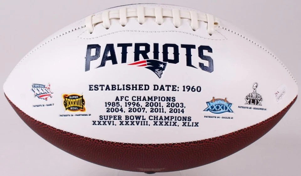 Martellus Bennett #88 Firmado New England Patriots Logo Fútbol (JSA COA) Foto 2 de 4