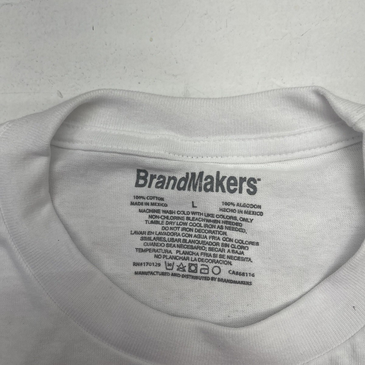 シャツタンク Brand Makers White Highway Puff Graphic T Shirt Mens Size Large