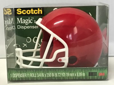 Scotch Magic Tape Dispenser - Helmet ~ Red - W/ 1 Roll Of Scotch Tape ...