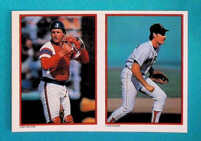 1984 Topps Glossy Panel CARLTON FISK - WADE BOGGS - Hand Cut from full sheet