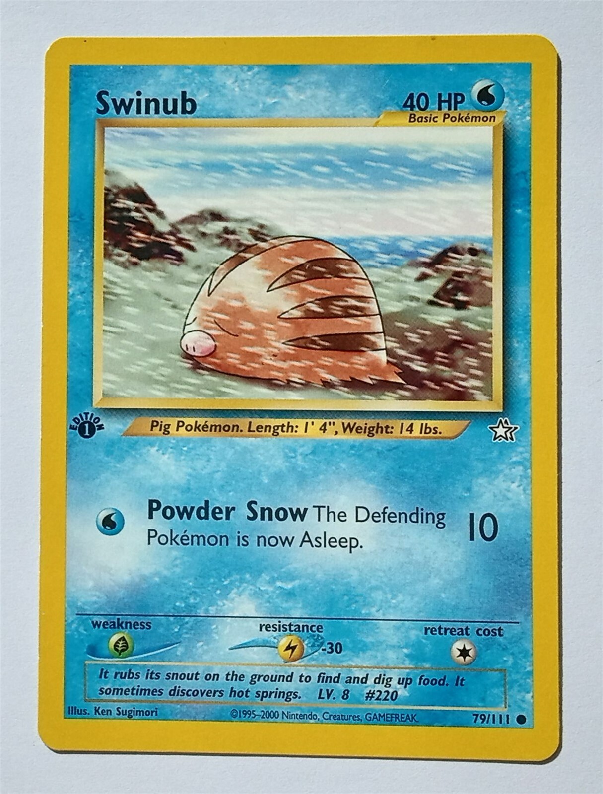Pokemon - Swinub - Neo Genesis 79/111 1st Edition - Common - NM