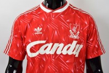 THE REDS 1989-1991 adidas LIVERPOOL FC Home REMAKE football Shirt SIZE M adults