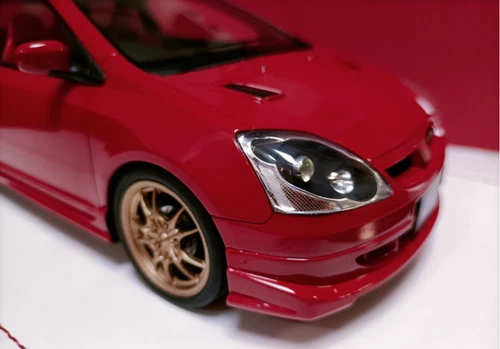 AMC 1/18 Resina Coche Modelo Honda Mugen Civic Tipo R EP3 Rojo - Imagen 8 de 10