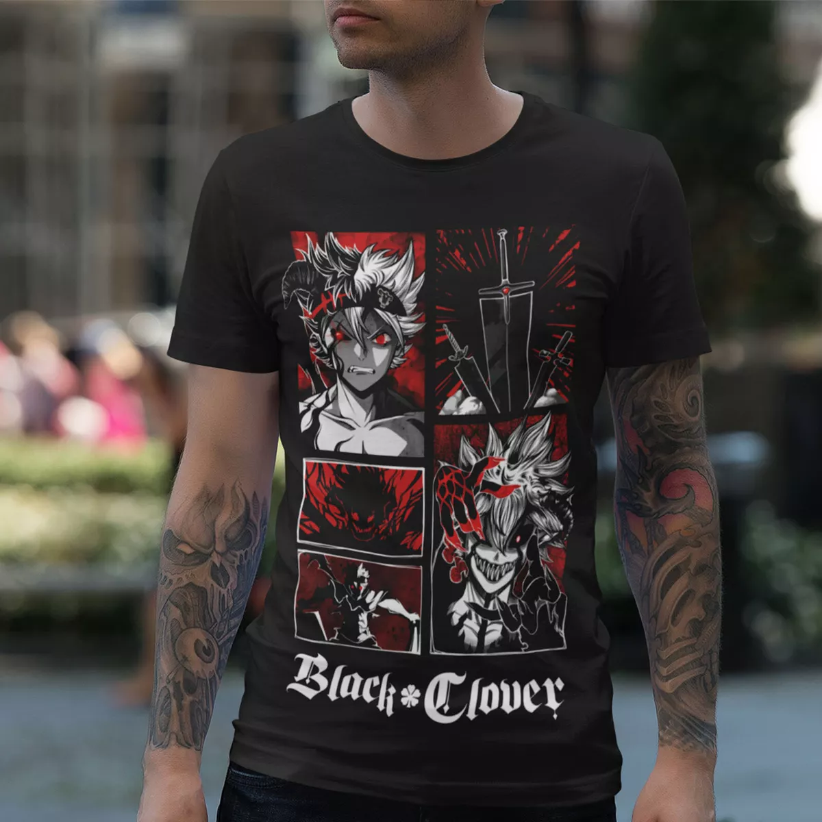 Black Clover Asta Yuno Anime Manga Tshirt Anime Manga Black Shirt