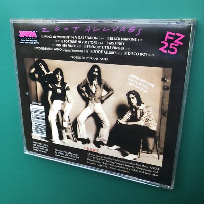 Frank Zappa ZOOT ALLURS Prog Rock CD REMASTER Wonderful Wino Disco