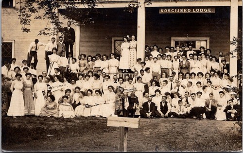 RPPC Winona Lake, IN Kosciusko Lodge Presbyterian Camp Postcard Read Description