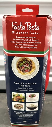 FASTA PASTA MICROWAVE COOKER & STRAINER - AS SEEN ON RACHEL RAY - NEW - Picture 2 of 4