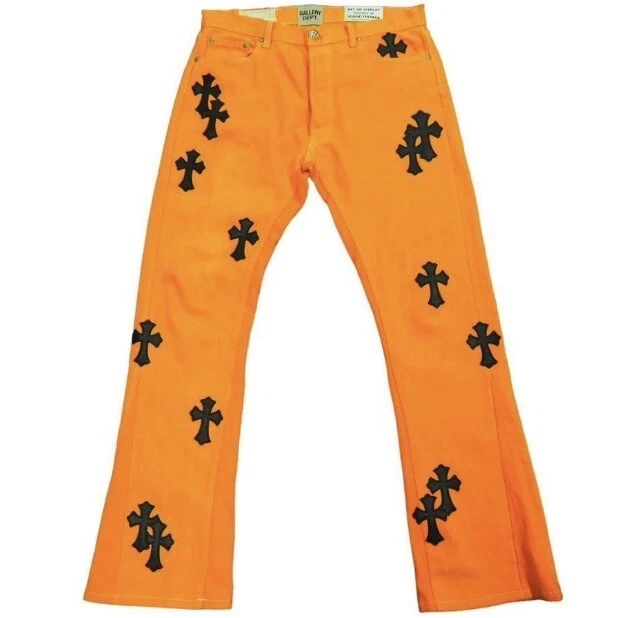 Chrome Hearts GALLERY DEPT Denim Pants crosspatch orange 32