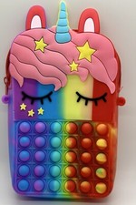 Unicorn Pop It Fidget Toy Purse Crossbody Shoulder Bag Without Packaging 