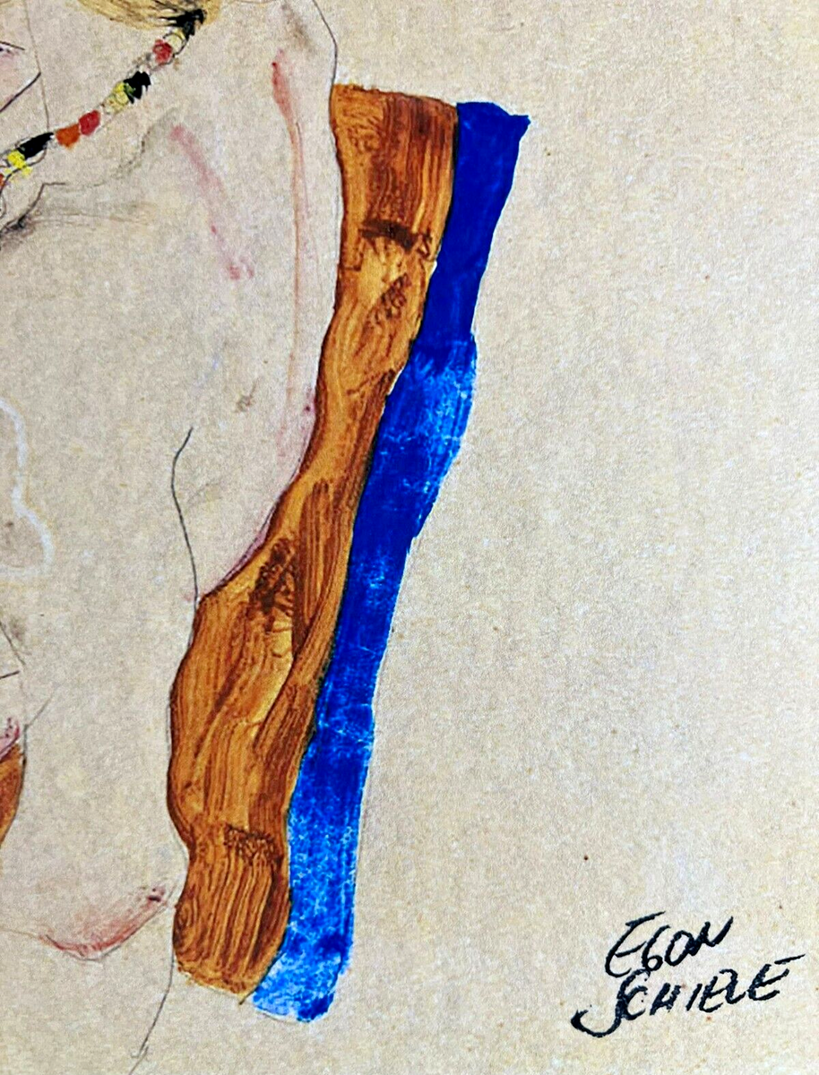 Lithographie Signée Et Numérotée Egon Schiele - Certificat D'authenticité (COA) - Collection D'art