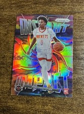 2021-22 Panini Prizm Instant Impact Silver Prizm Josh Christopher RC #11 Rockets