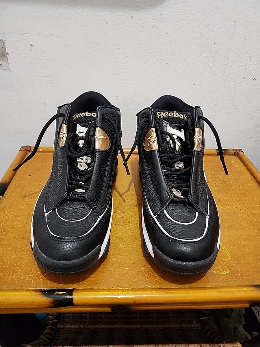 Reebok The Answer DMX Allen Iverson Black Gold Mens Shoes Sz