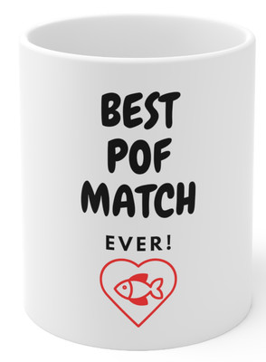 Love at First Swipe Becher - 'Bestes POF-Match aller Zeiten' - Viel Fisch Valentinstag