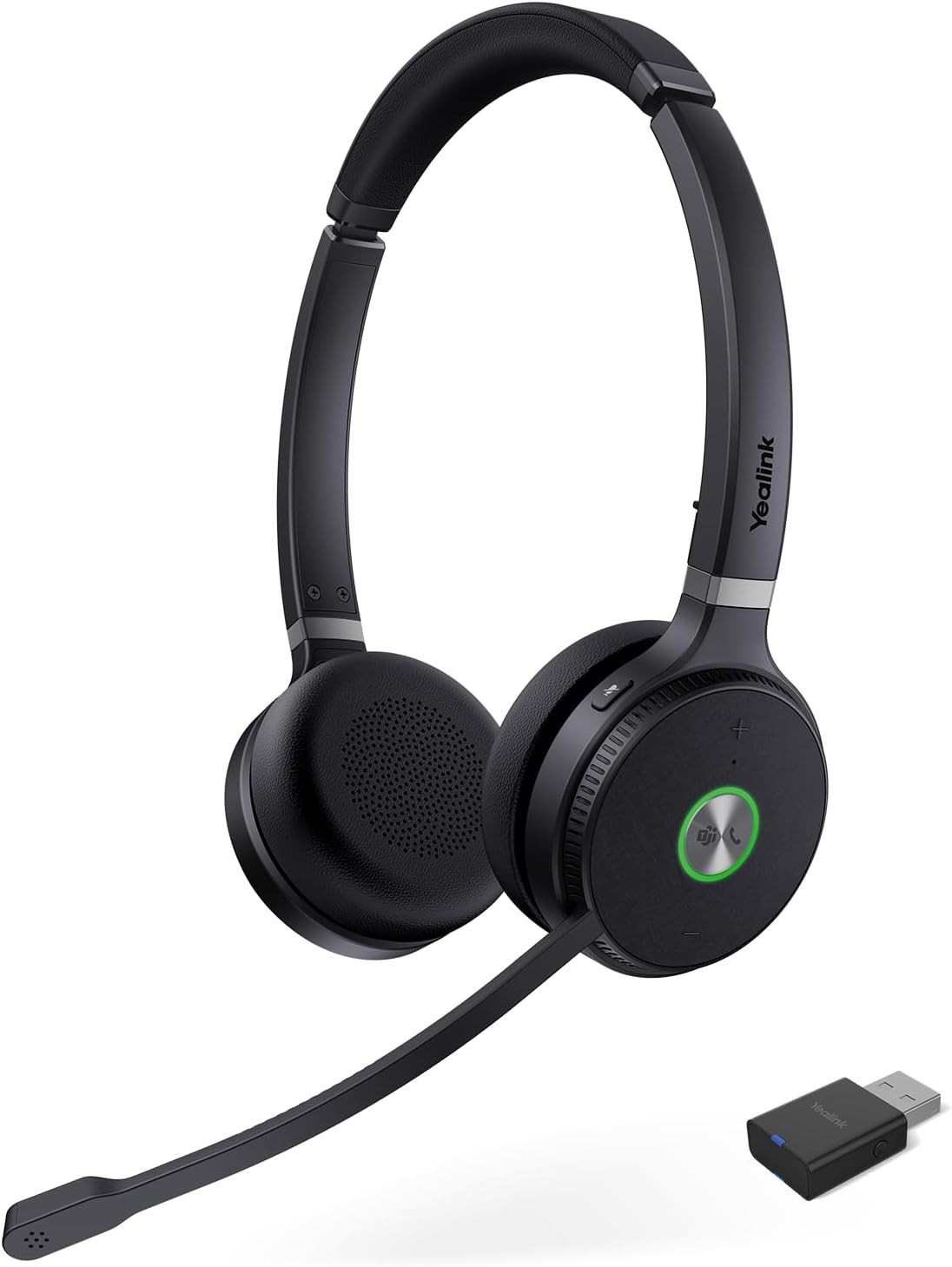 WH62 Portable Wireless Headset with DECT Dongle, Headset for Teams, Zoom Skype C