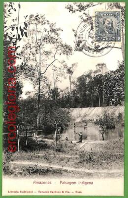 ah2770 - BRAZIL - VINTAGE POSTCARD Postal Antigua - Indios ETHNIC ,  Amazon