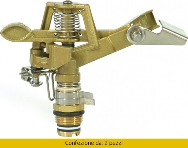 Kit 2 Pezzi Irrigatore Professionale Irritec AR056 Gittata 25m Ottone