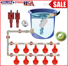 Complete Set Pipeline Automatic Nipple Waterer Cups 1/2 Inch PVC Chicken Waters