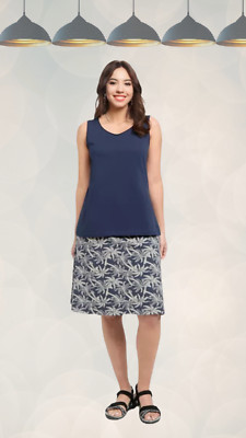 Ex Weird Fish Women s Malmo Jersey Skirt in Midnight Blue
