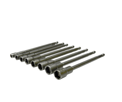 Long Magnetic Hex Bit Set 8 Pcs 6 to 13mm Metric Impact Driver Drill ...
