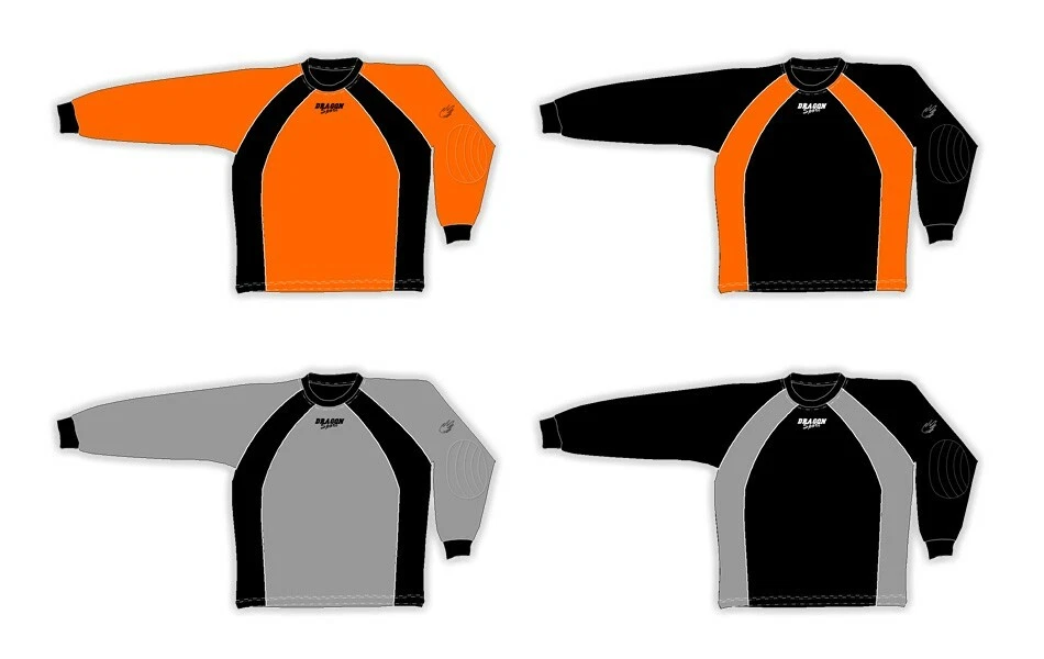 DRAGON SPORT FRANKREICH Langarm Torwart-Trikot Torwarttrikot Torwart Trikot mit Polster