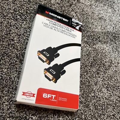 Monster Cable High Resolution 6' VGA Computer Cable for HD-DB15 to HD-DB15(M)