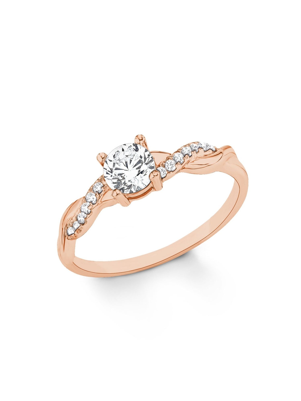 кольцо sOliver Damen Ring двухцветное розовое Wei Zirkonia 50 159 2021007 14890₽