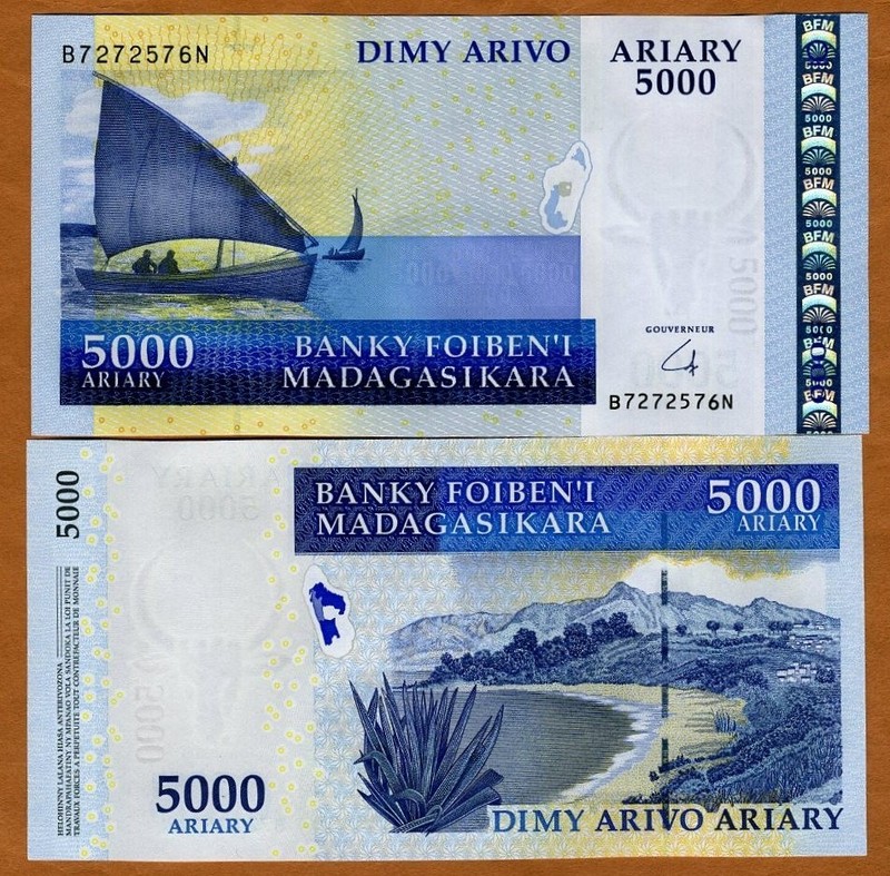 MADAGASCAR, 5000 (5,000) ND (2008), P-91, UNC